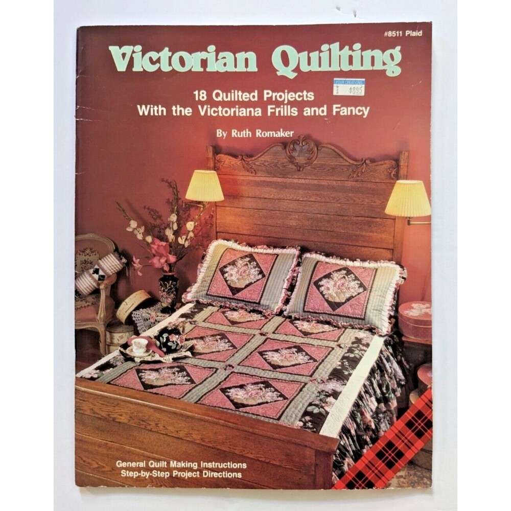Vintage 1990 Victorian Quilting‎ by Ruth Romaker 18 Quilt Patterns Plaid #8511
